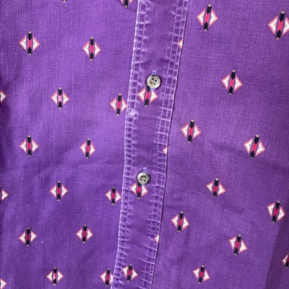 Wrangler Vintage Cowboy Cut Long Sleeve XL Tails Purple Southwest Aztec Size 16 - Picture 12 of 14